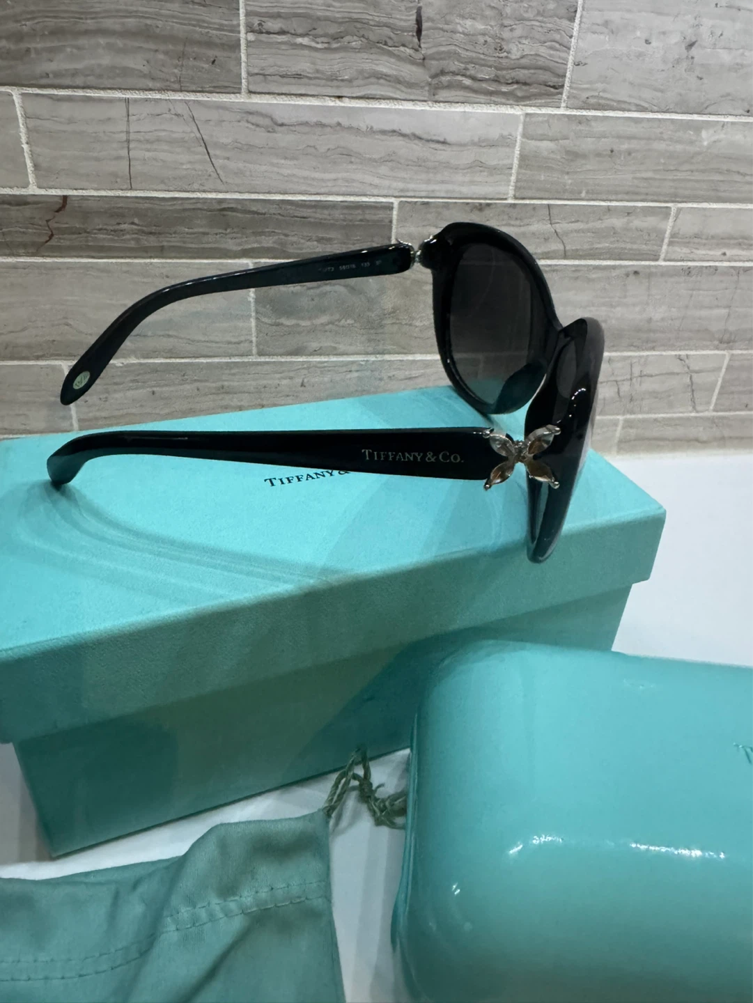 Tiffany & Co. Black Butterfly Accent Sunglasses - photo 2
