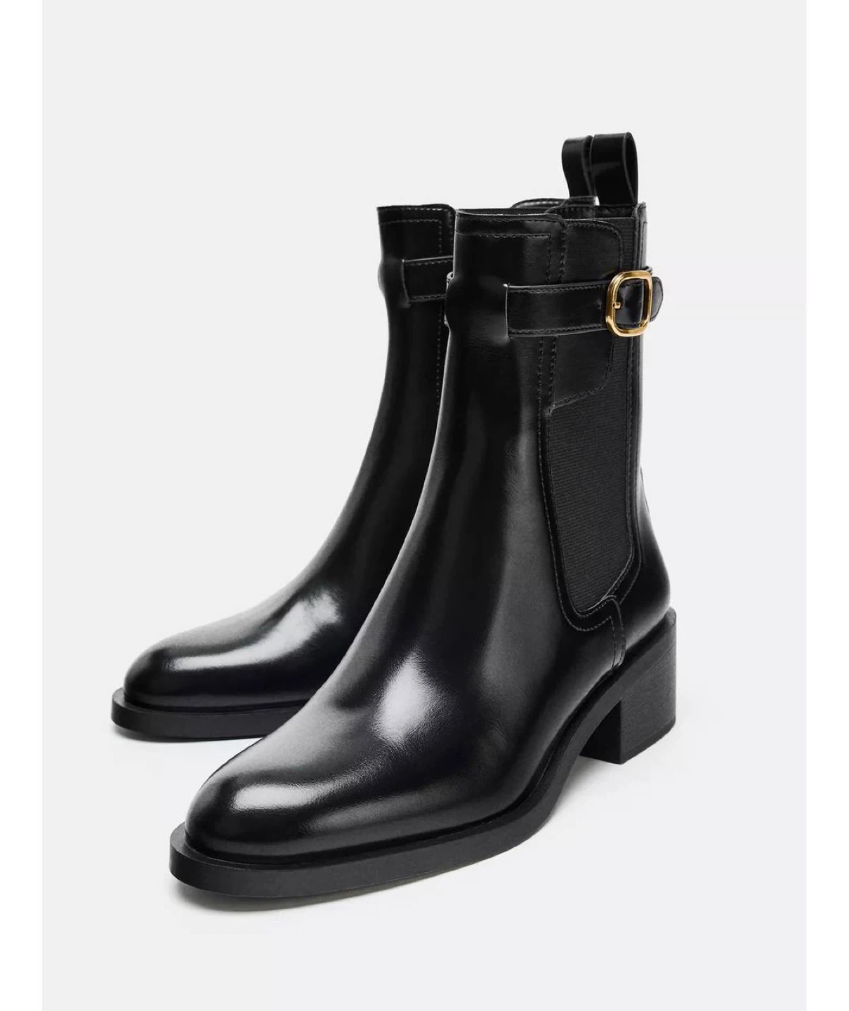 Zara Black Heeled Chelsea Boots - size 10 - photo 2