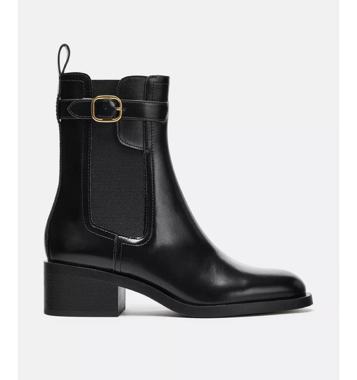 Zara Black Heeled Chelsea Boots - size 10 - photo 4