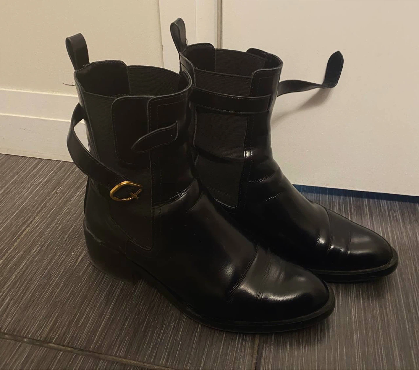 Zara Black Heeled Chelsea Boots - size 10 - photo 3