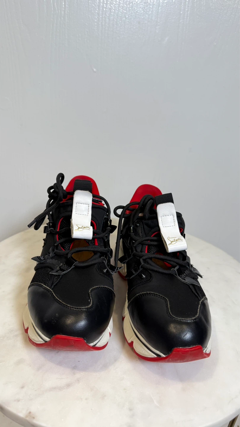 Christian Louboutin Black Red Sneakers - photo 2