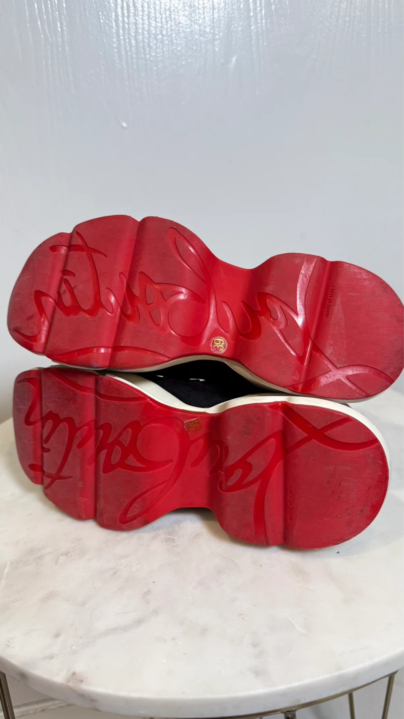 Christian Louboutin Black Red Sneakers - photo 5