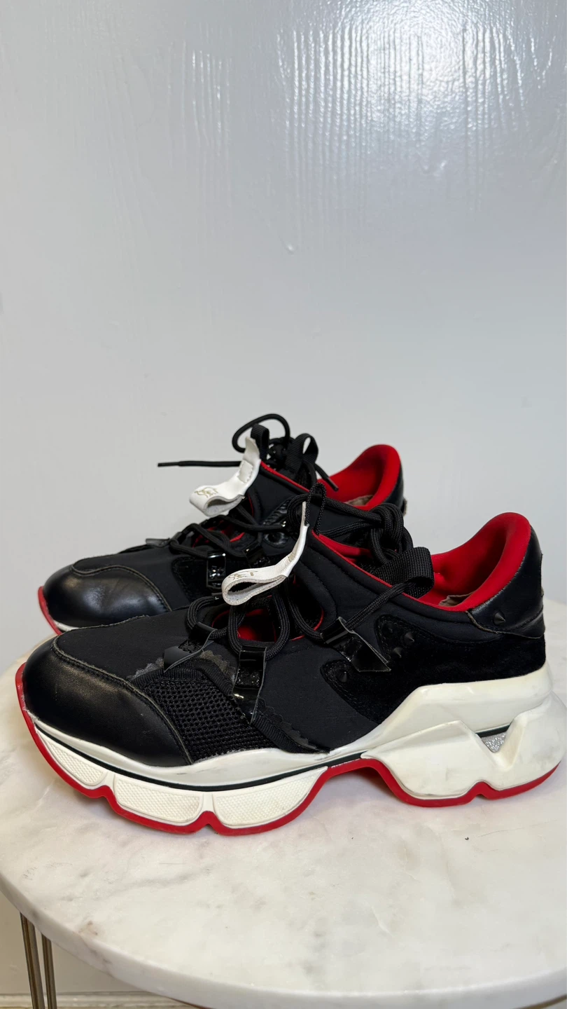 Christian Louboutin Black Red Sneakers - photo 3