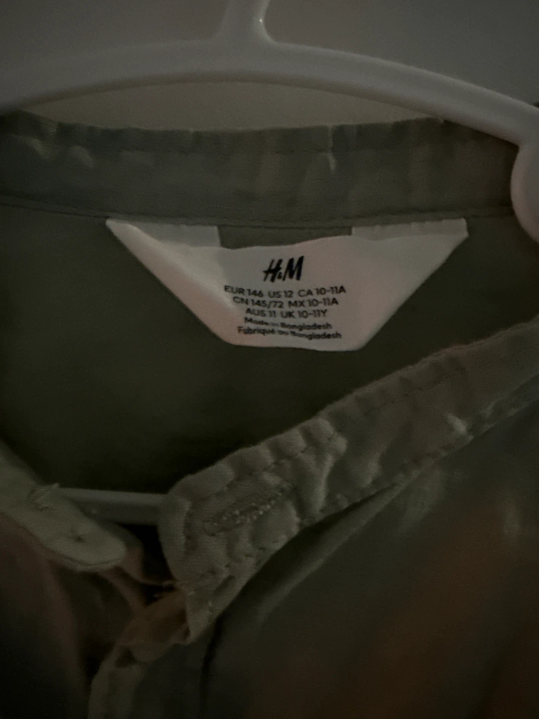 H&M Green Linen Blend Long Sleeve Shirt - Size 12 (CA 10-11A) - photo 2