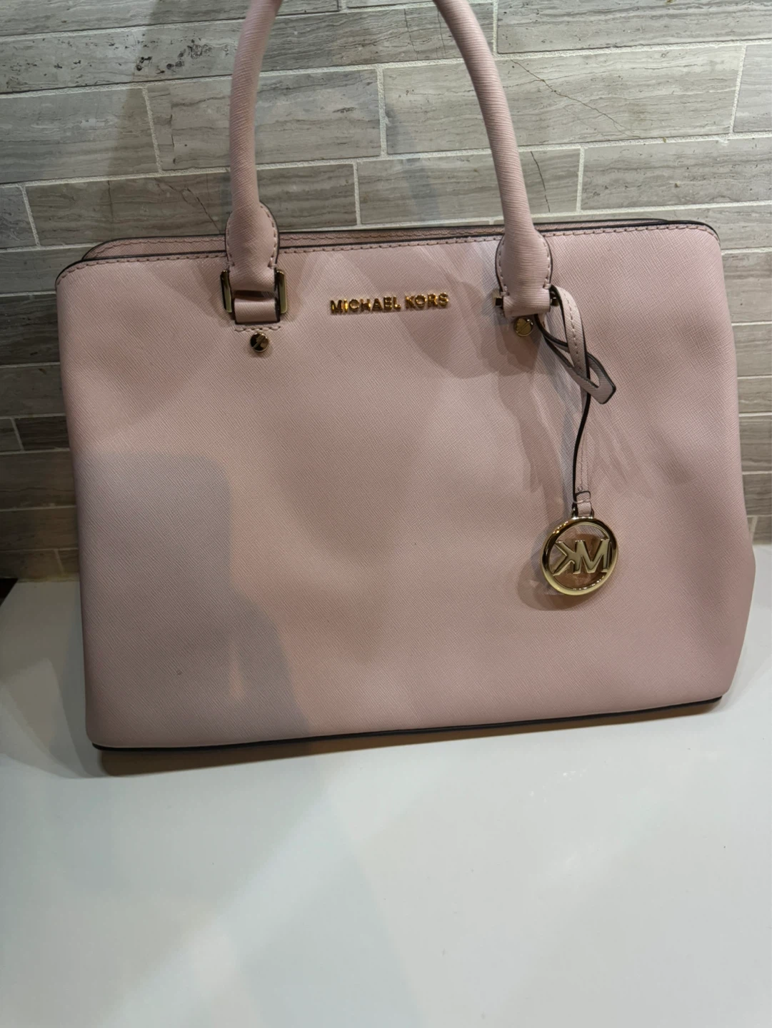 Michael Kors Pink Leather Tote Bag