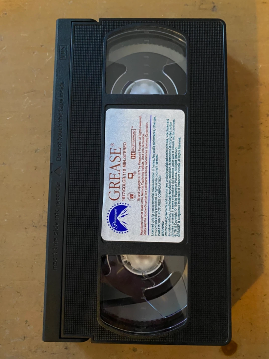 Grease VHS Tape - photo 3