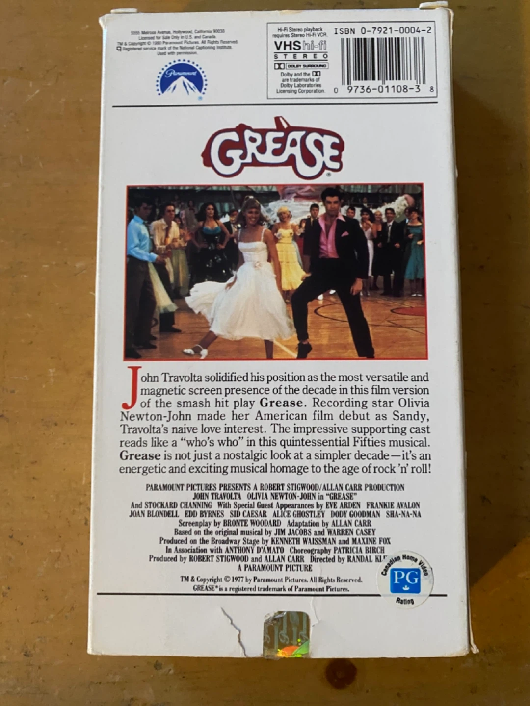 Grease VHS Tape - photo 2