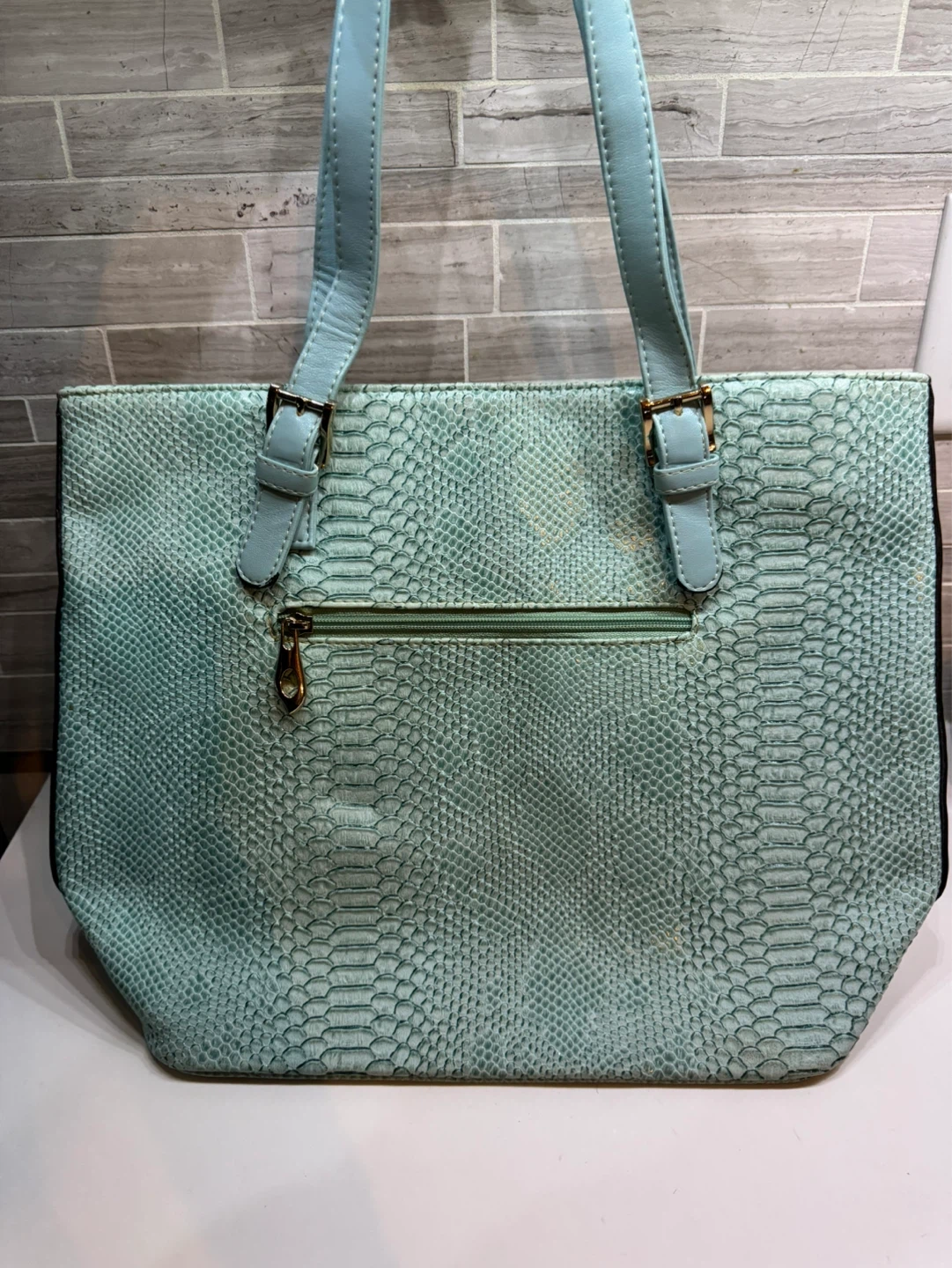 Michael Kors Tote Bag - Light Blue Snakeskin - photo 2