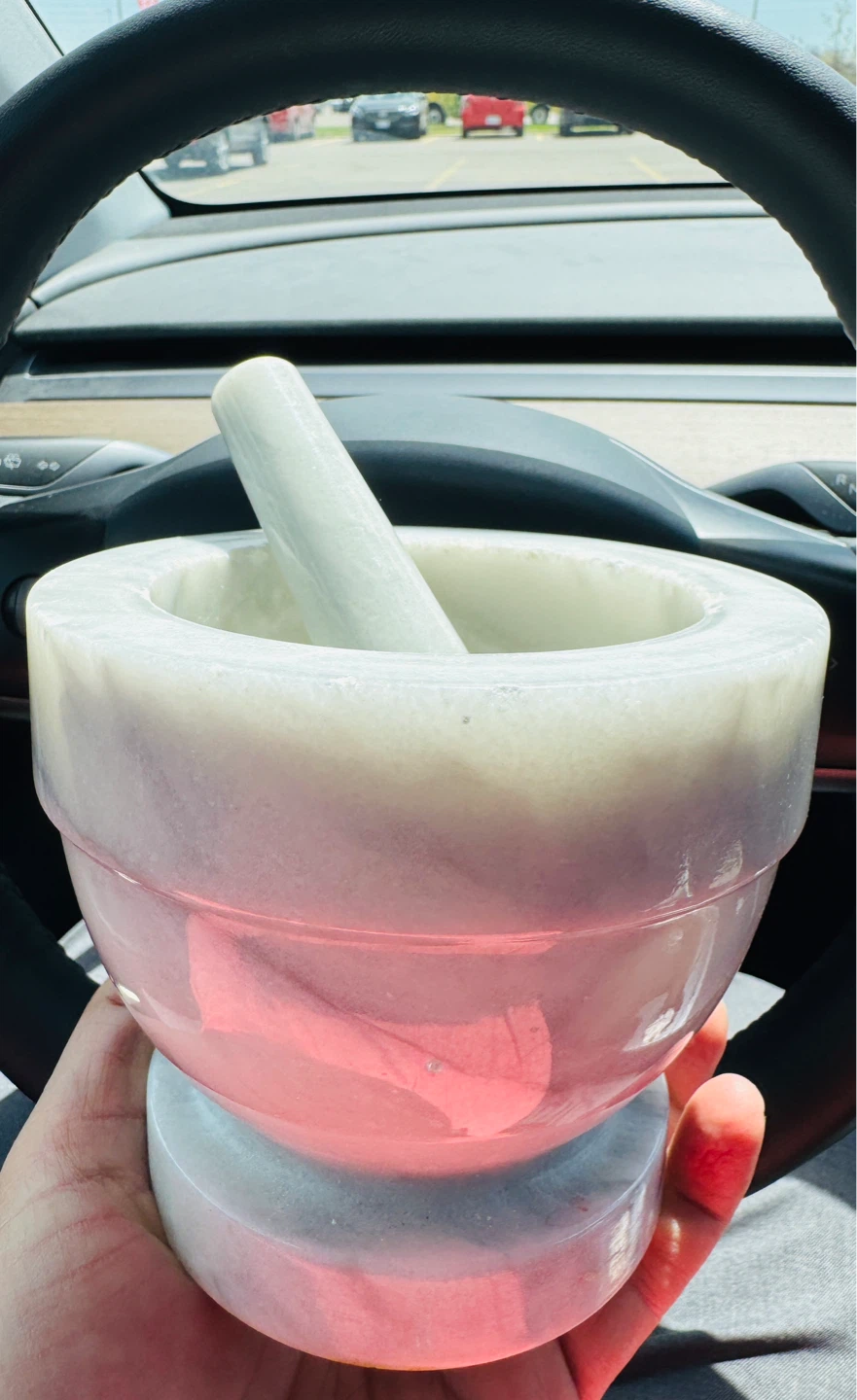 White Marble Mortar and Pestle Set