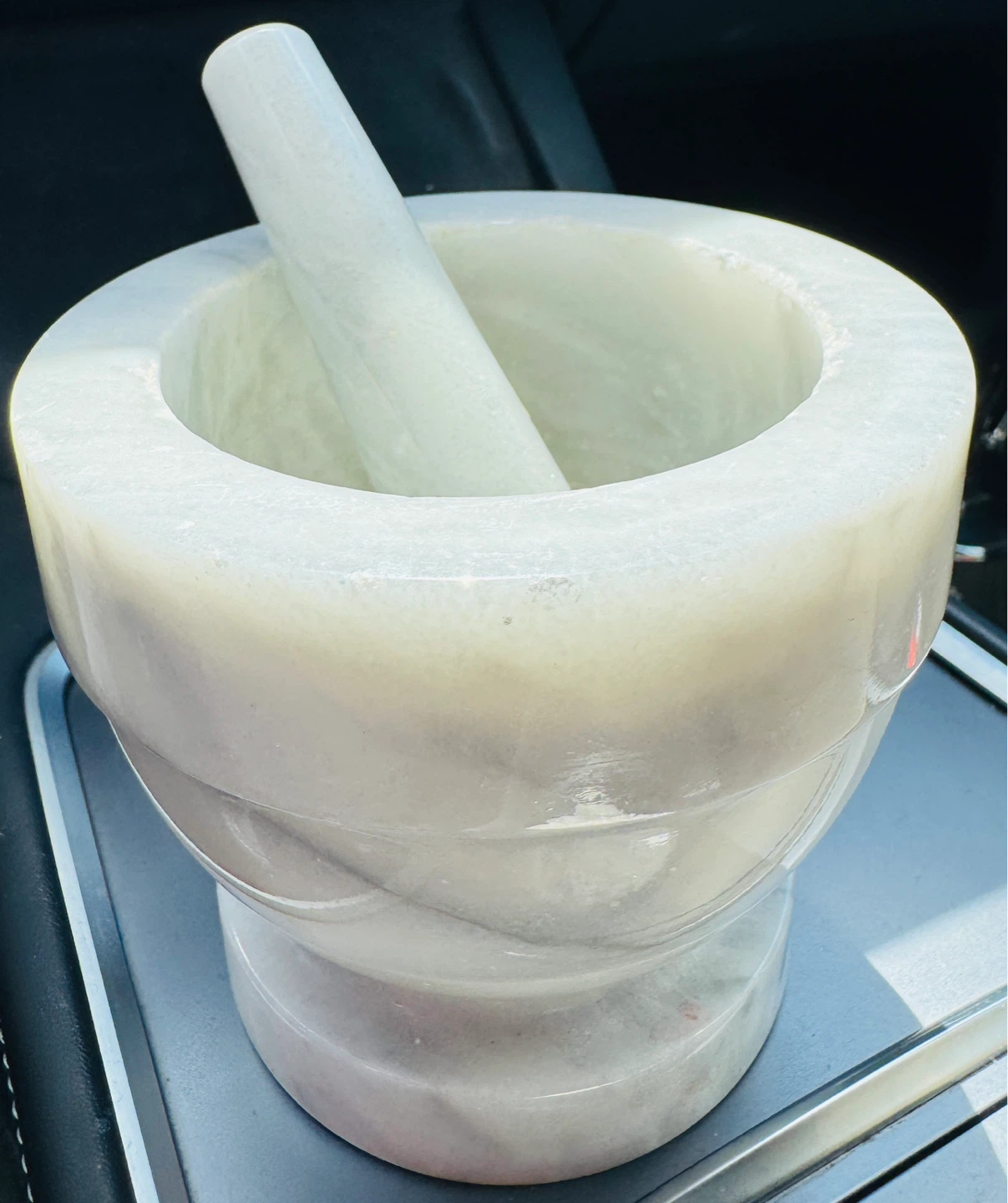 White Marble Mortar and Pestle Set - photo 5