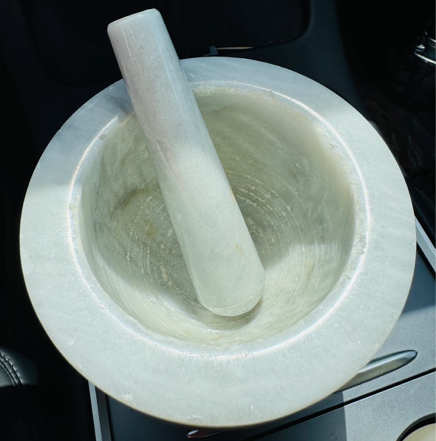 White Marble Mortar and Pestle Set - photo 4