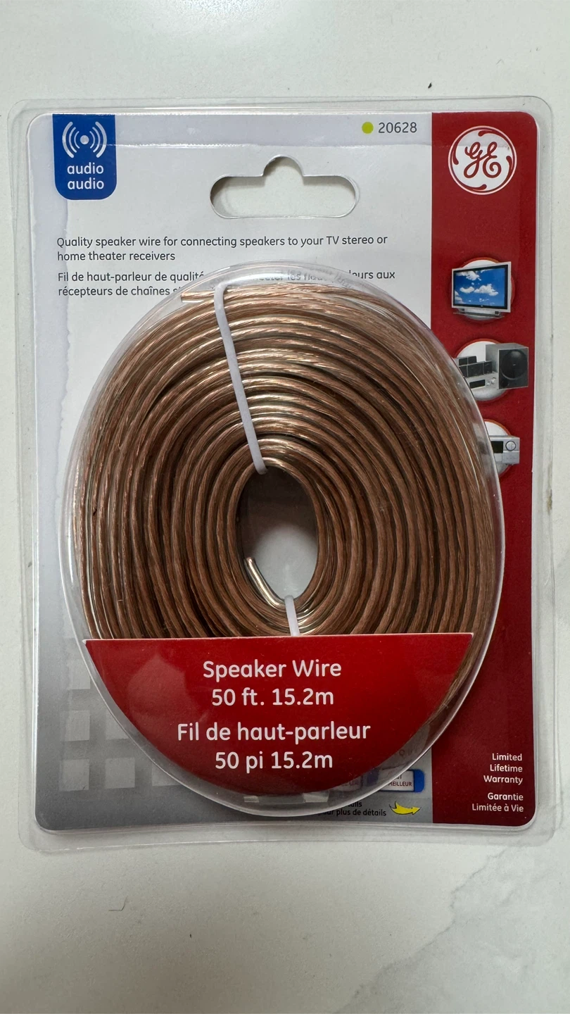 NEW - GE Speaker Wire - 50 ft