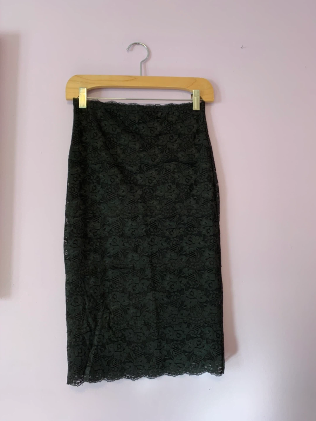 Black Lace Pencil Skirt