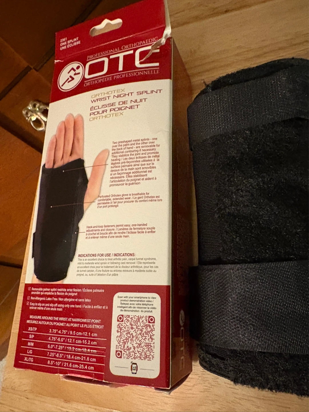 OTC Orthotex Left Wrist Night Splint - Size M - photo 2