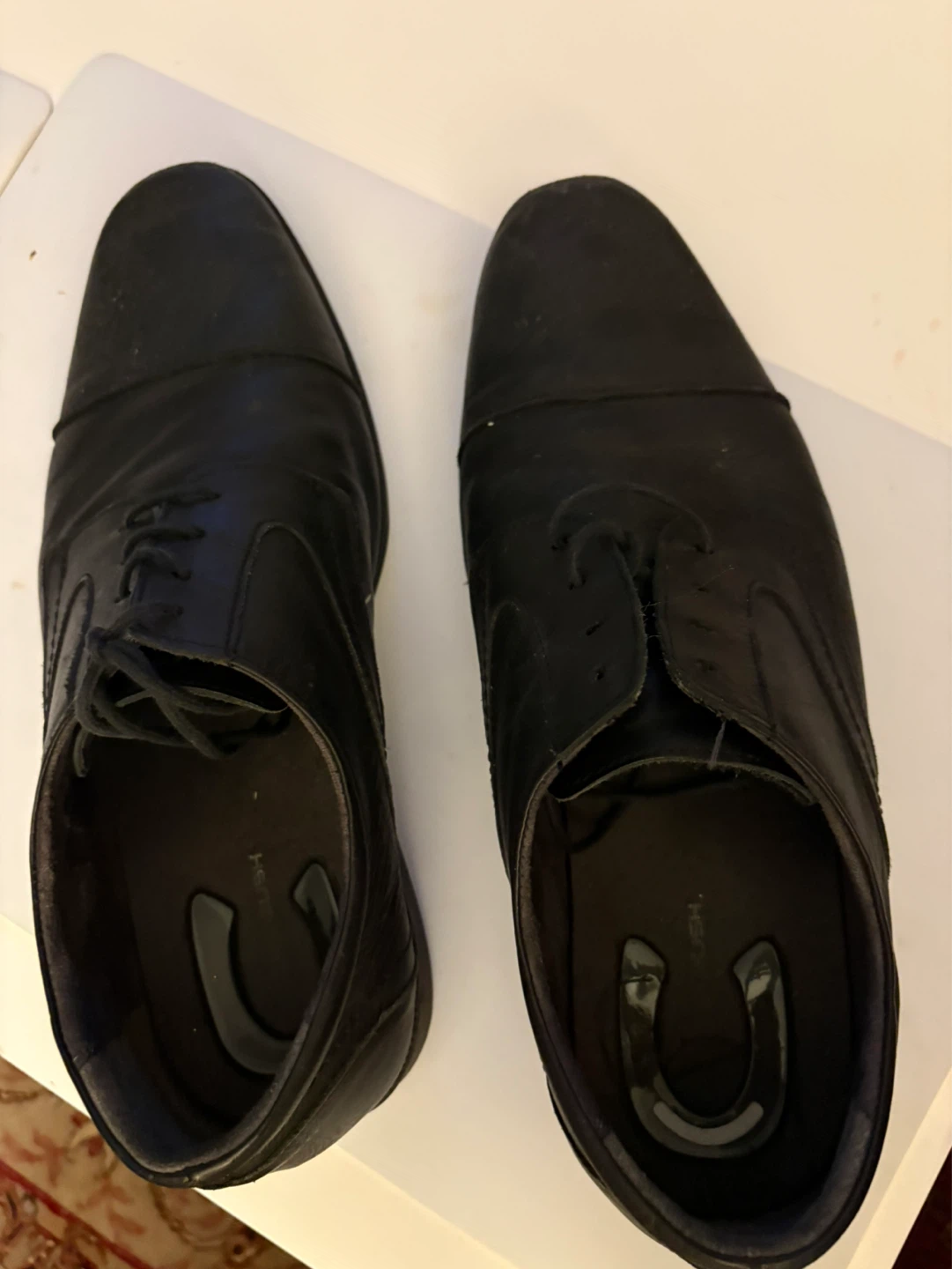 Black Leather Oxford Dress Shoes - photo 3