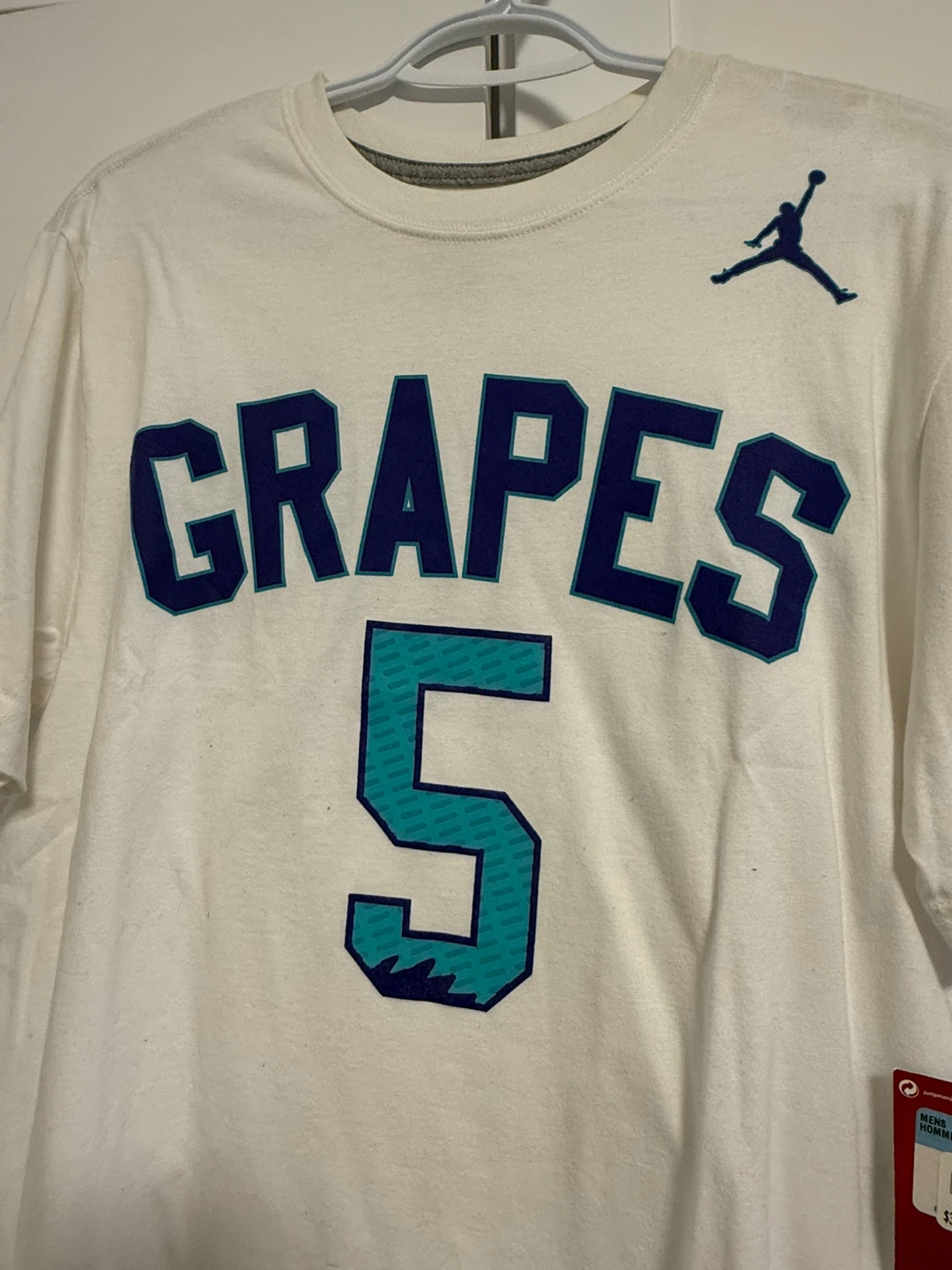 Jordan Grapes 5 T-Shirt Mens Medium White - photo 3