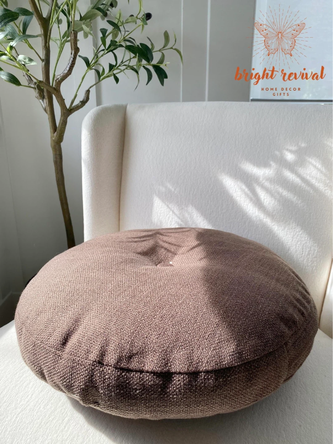 NEW 2 round 16” floor cushions / throw pillows, washable covers! - photo 2