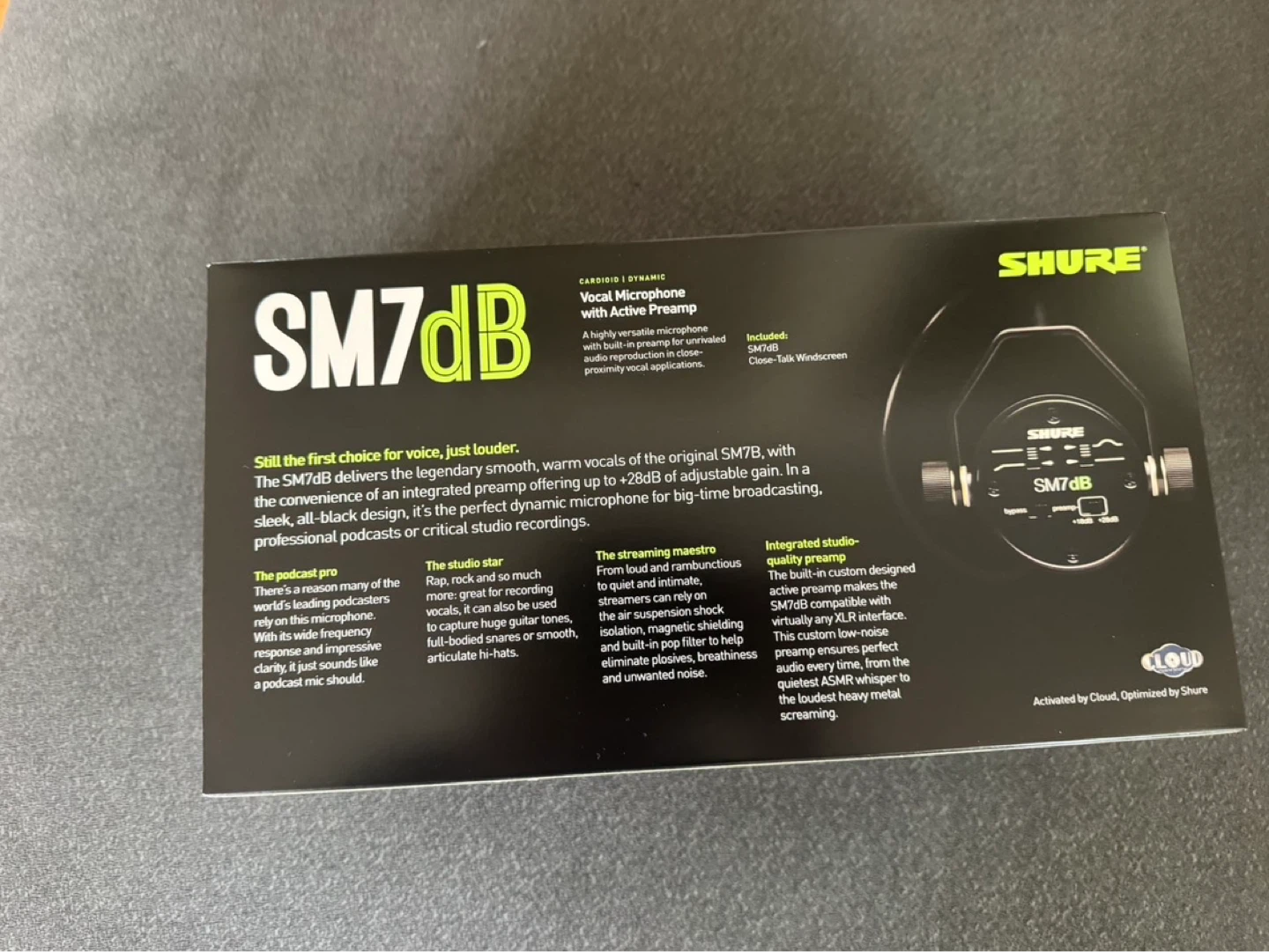 Shure SM7dB Vocal Microphone with Active Preamp - photo 2