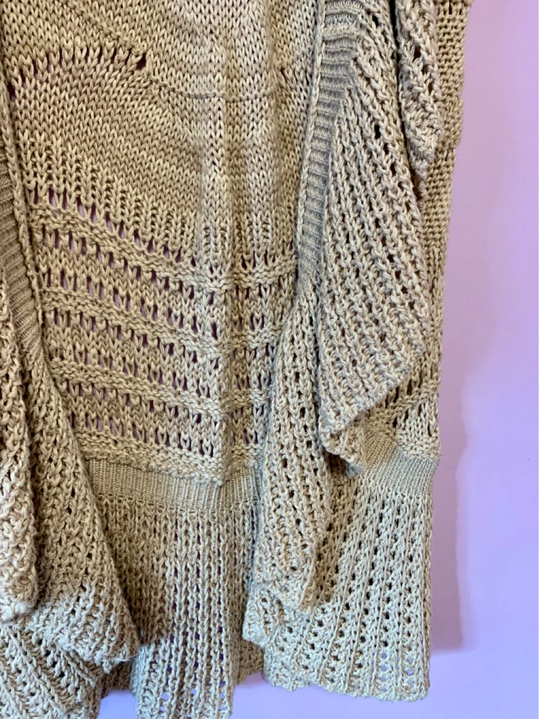 Women's Tan Knit Cardigan with Belt - photo 4