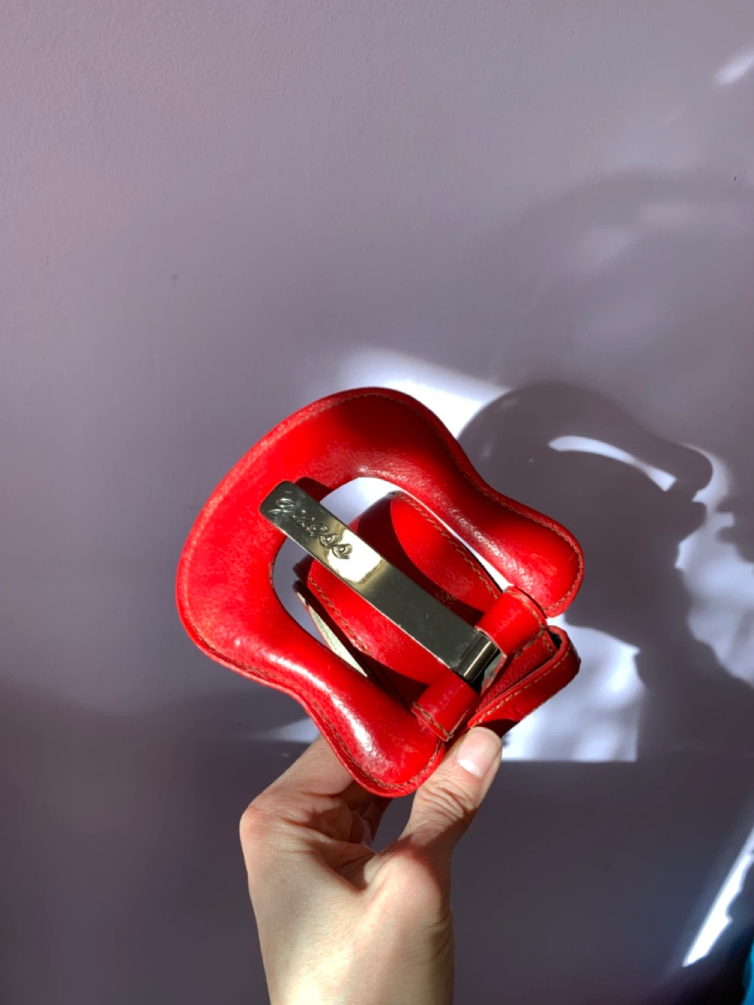 Guess Red Leather Belt