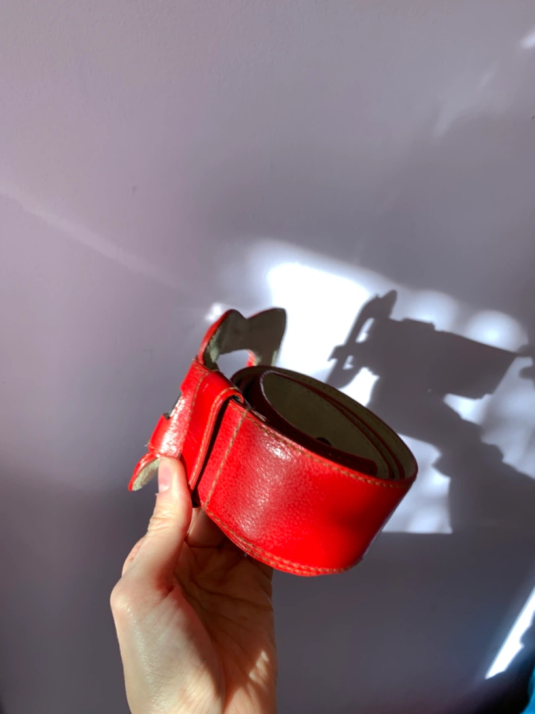 Guess Red Leather Belt - photo 5