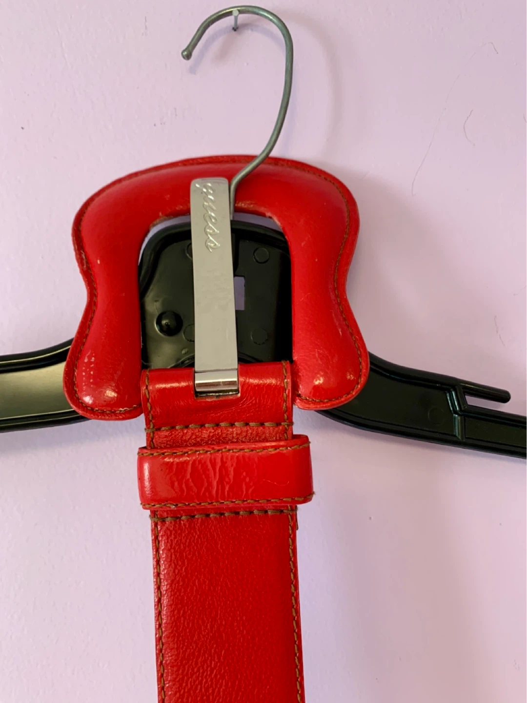Guess Red Leather Belt - photo 4