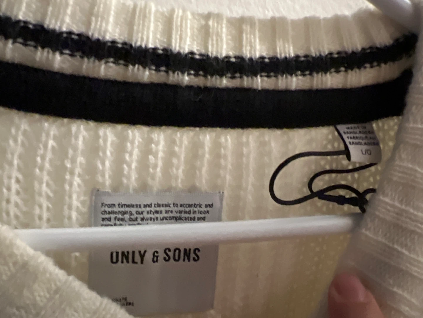 ONLY & SONS Cream Knit Sweater - Size L - photo 2