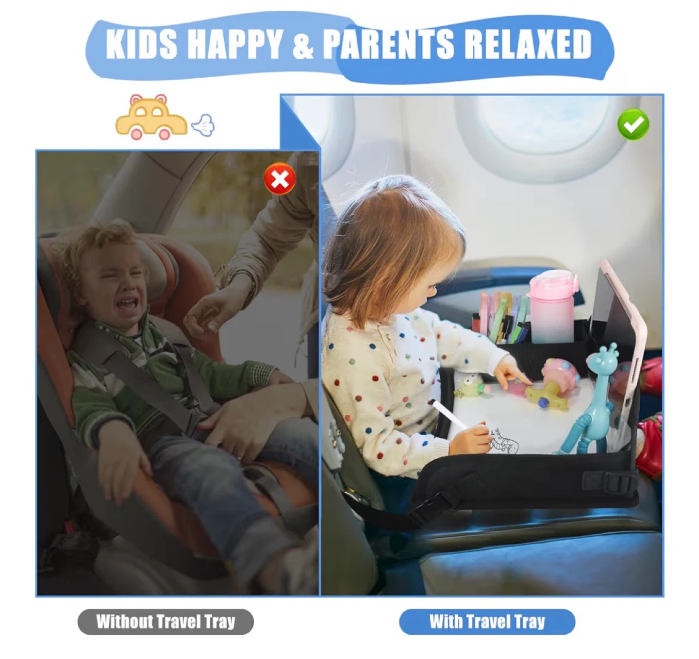Kids Travel Tray with iPad/Tablet Holder - photo 4