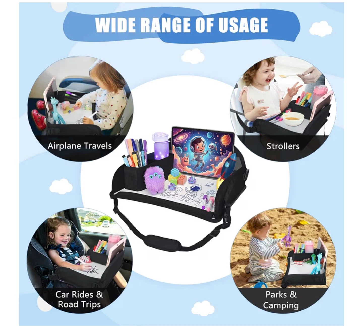 Kids Travel Tray with iPad/Tablet Holder - photo 3