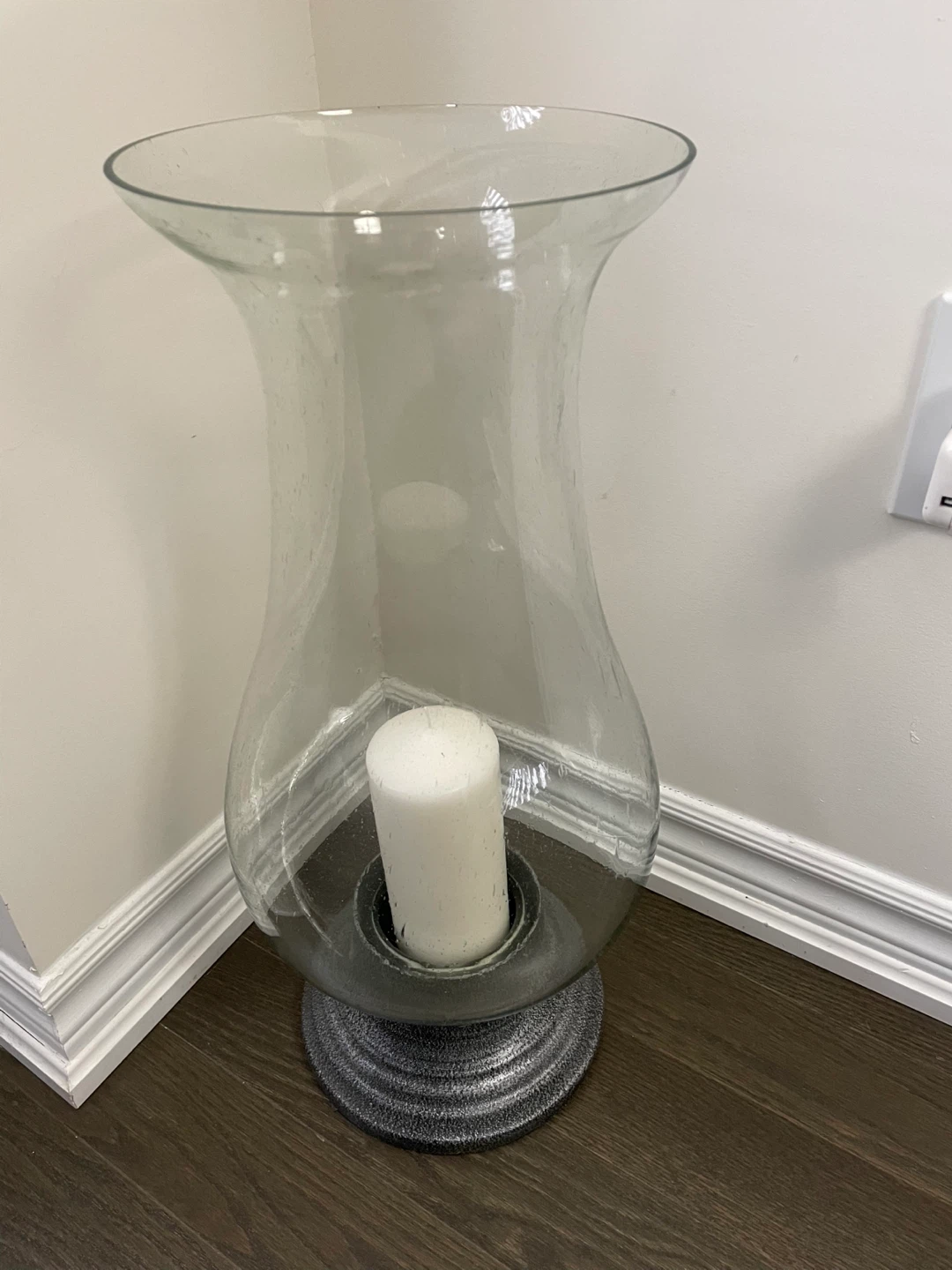 Beautiful floor Hurricane lamp with candle