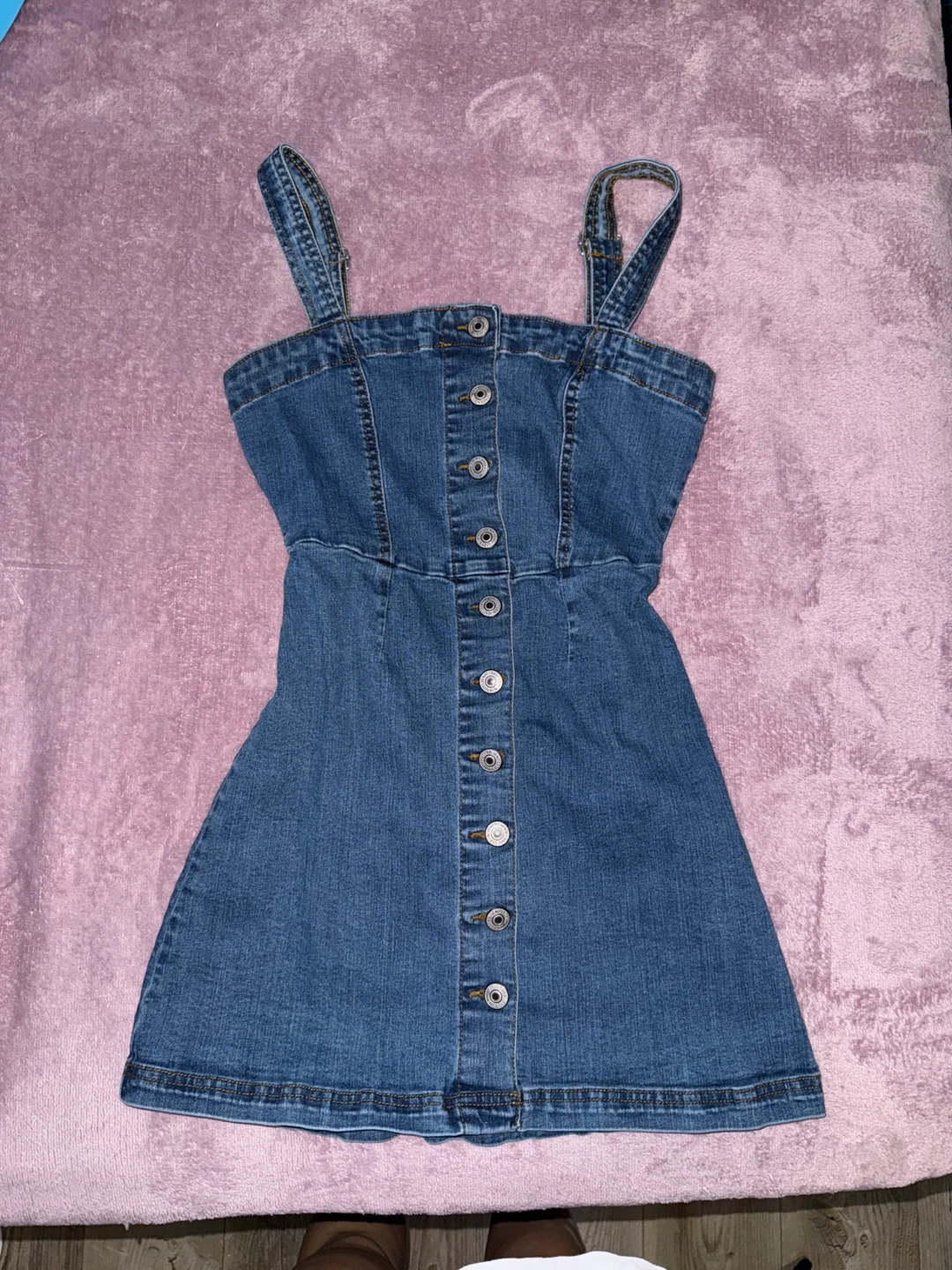 Denim Button-Up Dress