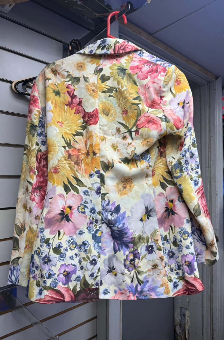 Express Floral Print Double-Breasted Blazer - photo 3