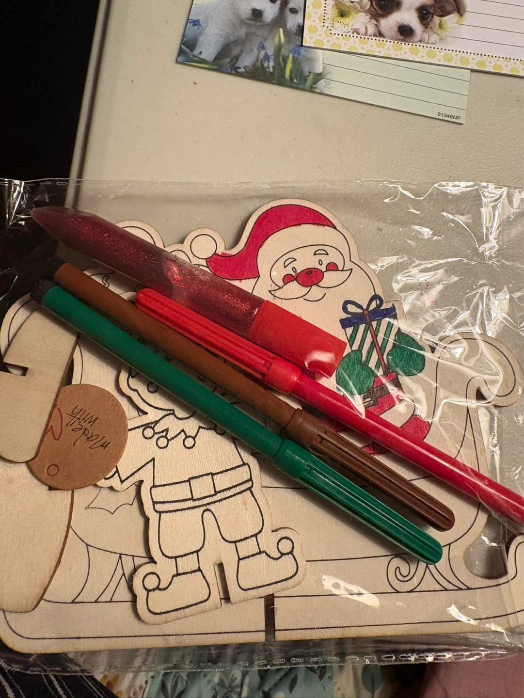 Christmas Wooden Craft Kit with Markers