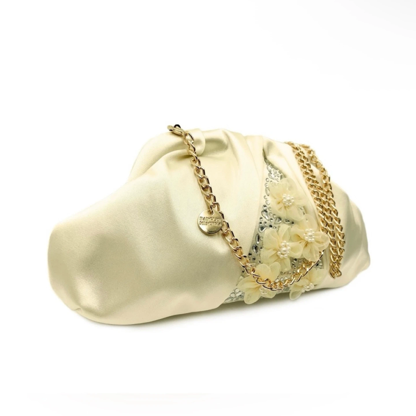 BADGLEY MISCHKA MSRP $179 Floral Embellished Satin Clutch - photo 2