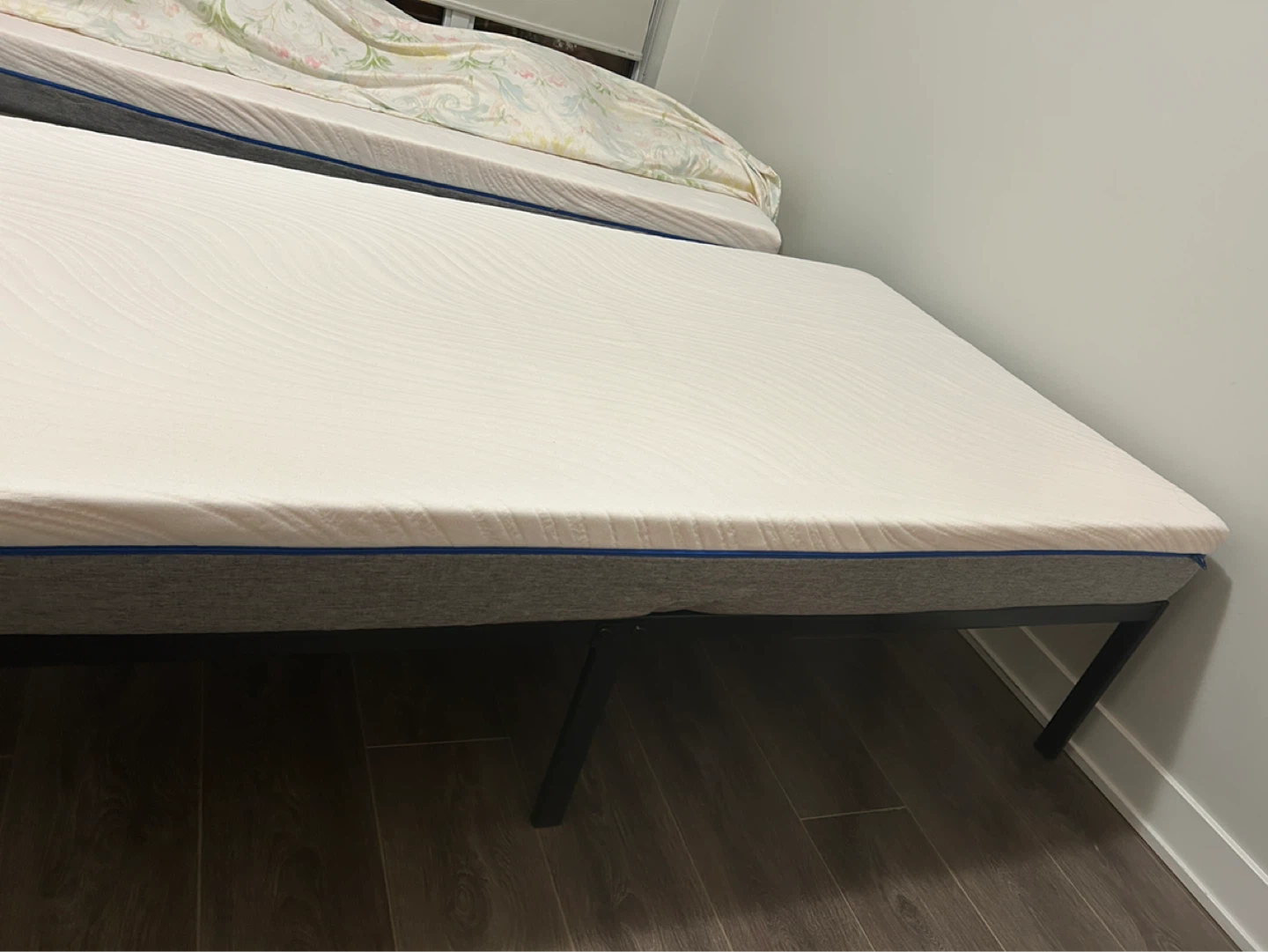 Twin Bed Frame with Free 6” Foam Mattress - photo 2