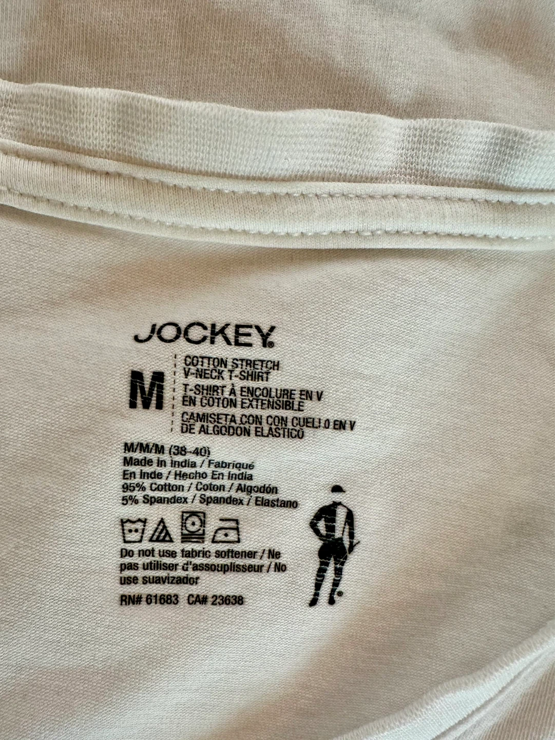 M (2) Men’s Jockey Cotton Stretch V-Neck T-Shirts - photo 2