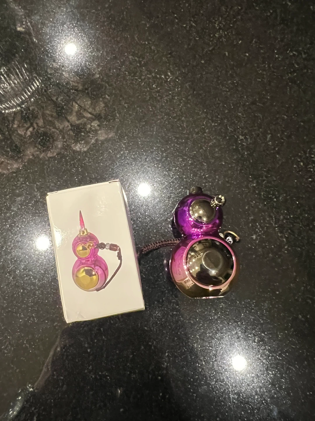 Purple and Gold Lighter with Keychain - photo 2