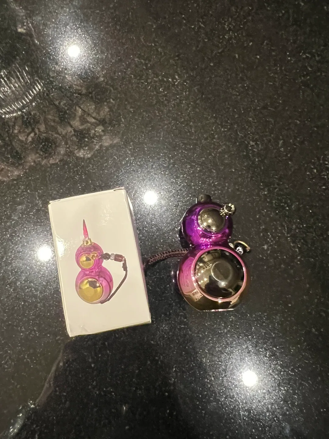 Purple and Gold Lighter with Keychain - photo 2
