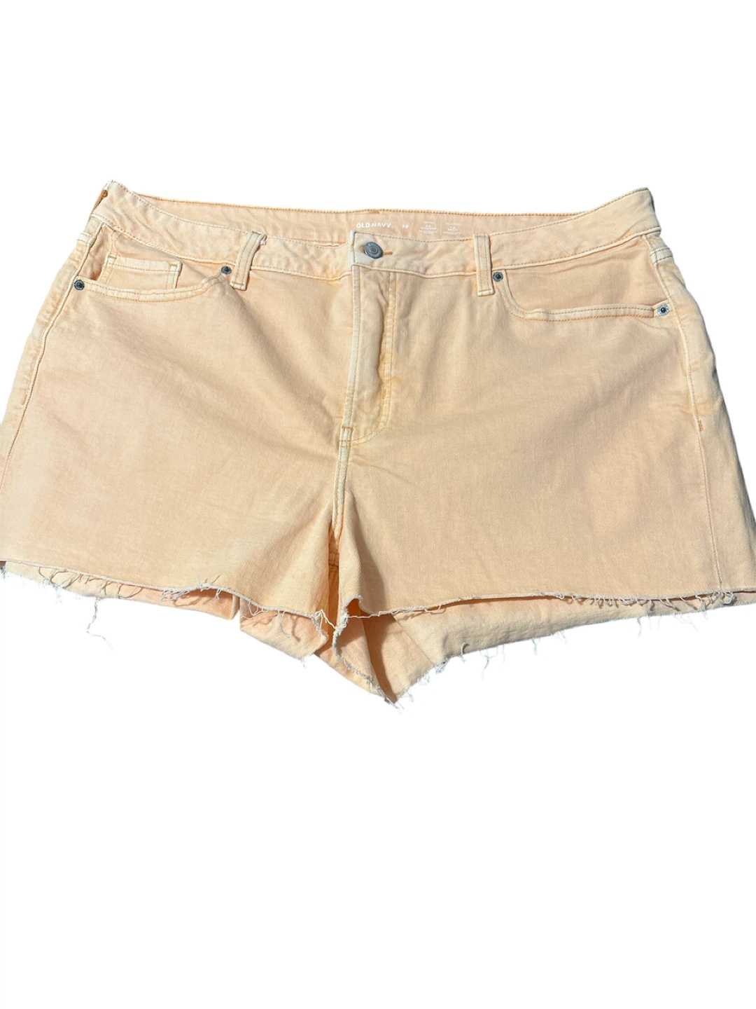 Old Navy High-Rise O.G. Straight Peach Denim Shorts
