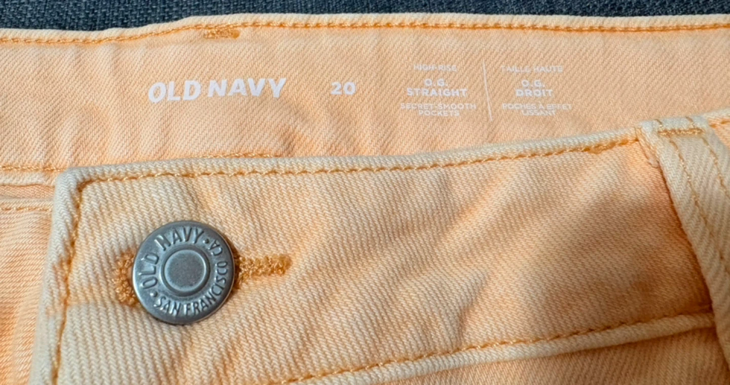 Old Navy High-Rise O.G. Straight Peach Denim Shorts - photo 3