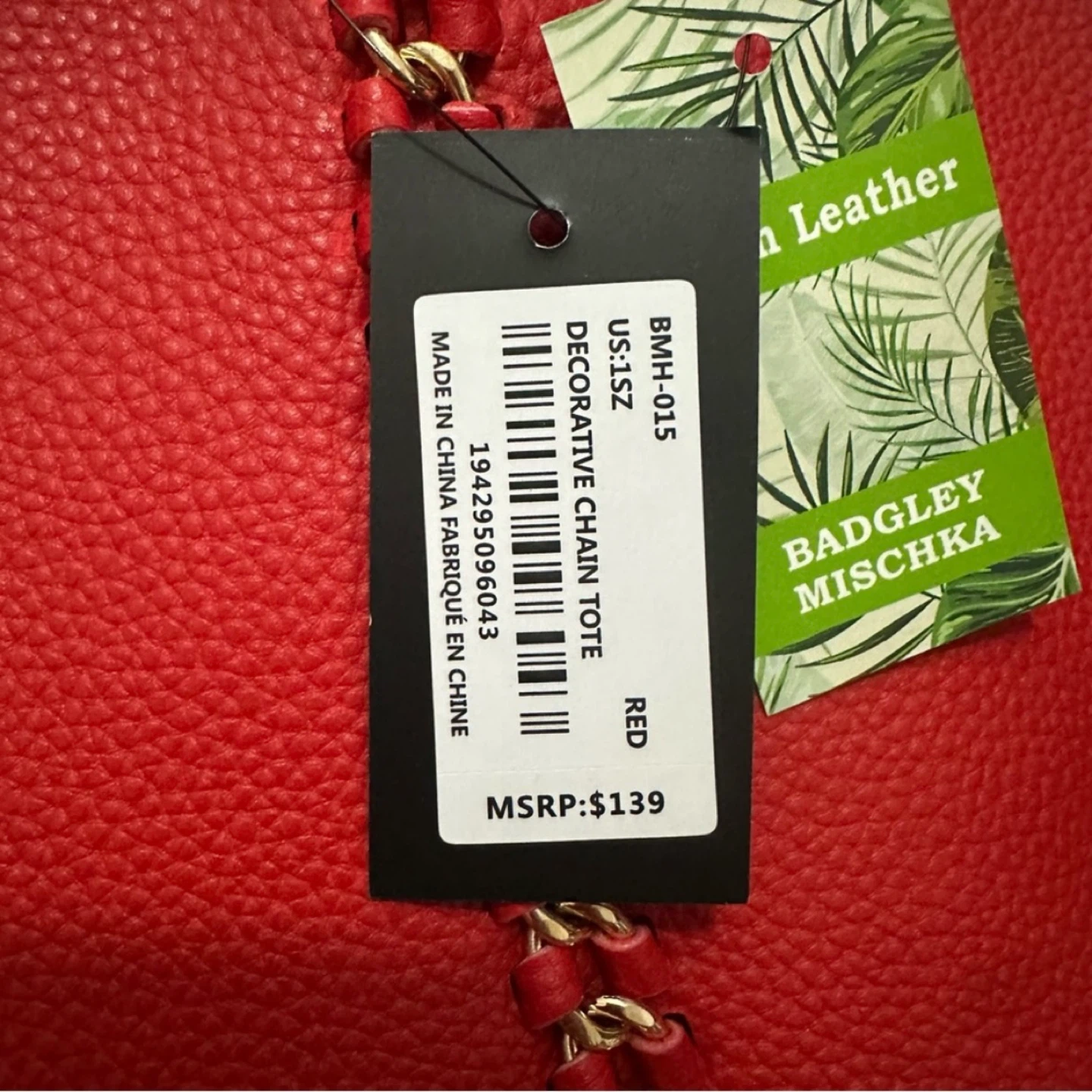 BADGLEY MISHCKA MSRP $139 Red Tote X Large - photo 3