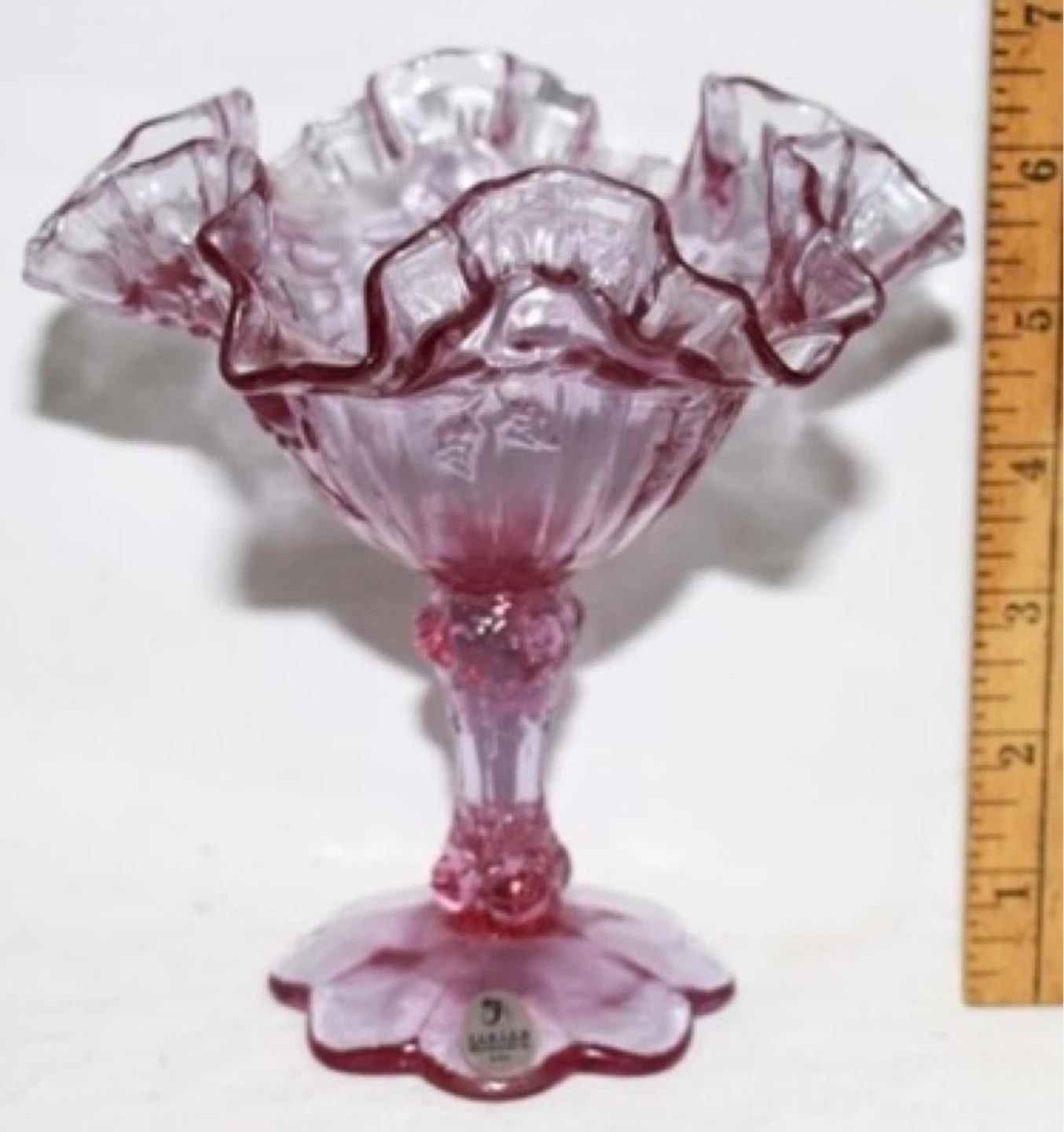 Fenton Glass Ruby Red Hobnail Footed Compote Dish - photo 3