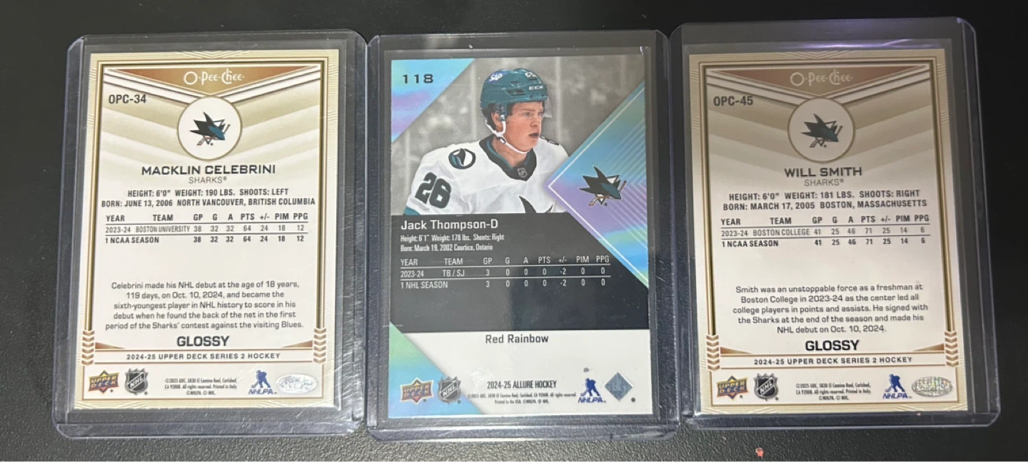 Macklin celebrini opc rookie card - photo 2