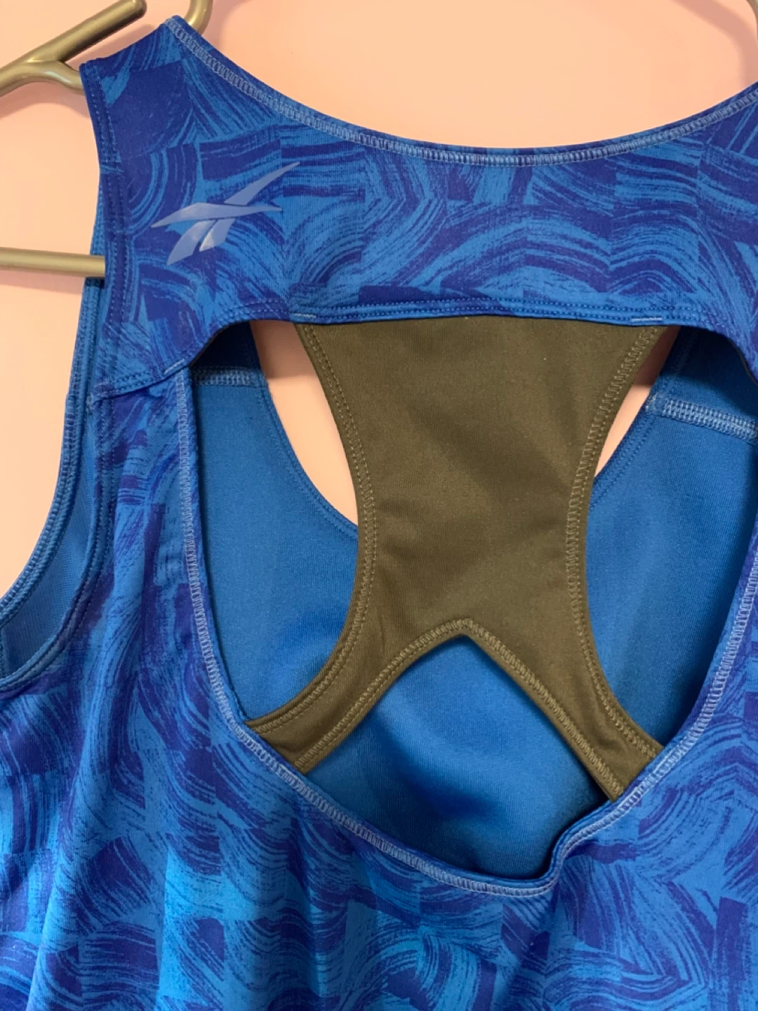 Reebok Women's Blue Athletic Tank Top with Built-in Bra - photo 3