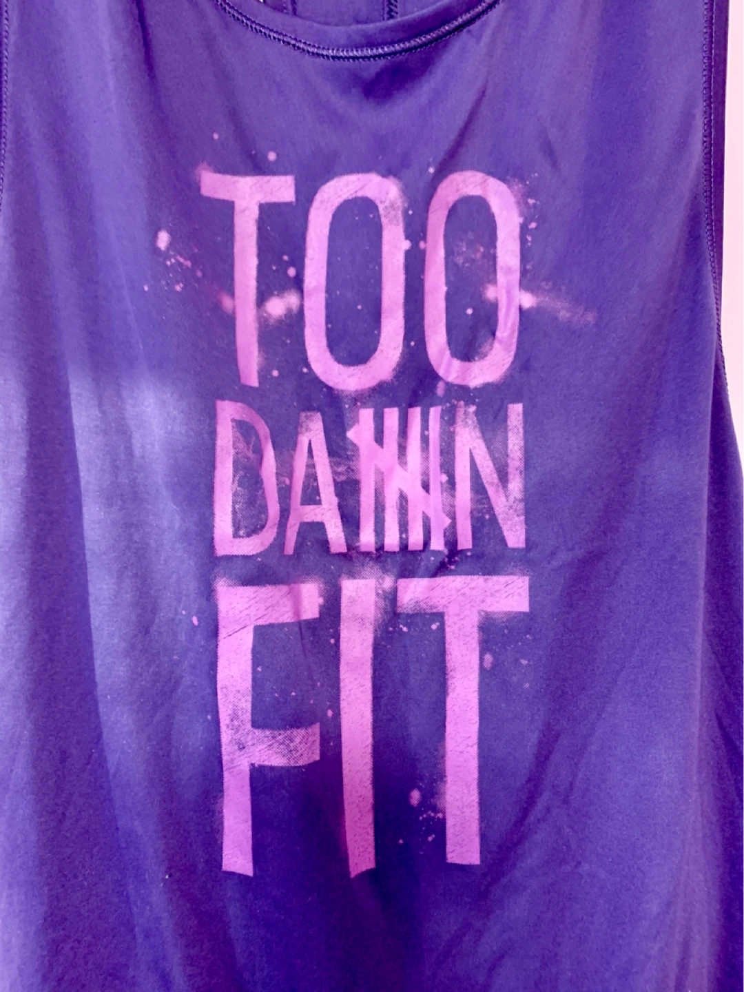 Adidas "Too Damn Fit" Tank Top - Purple - Size S - photo 3
