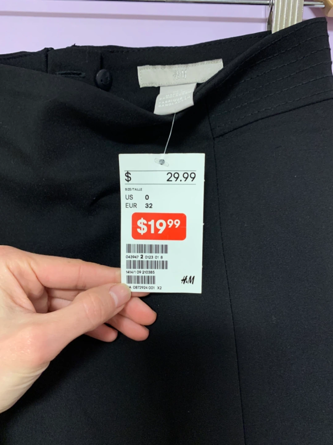 NEW H&M Black Pencil Skirt Size 0 - photo 5