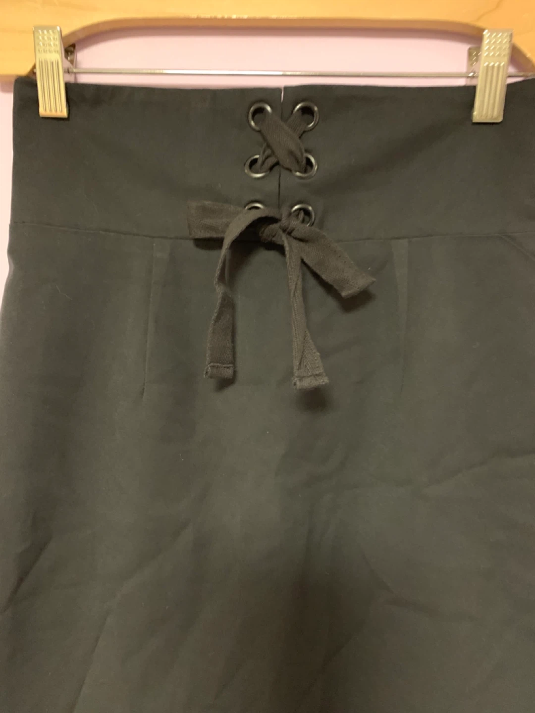 Black Lace-Up Mini Skirt XXS - photo 4