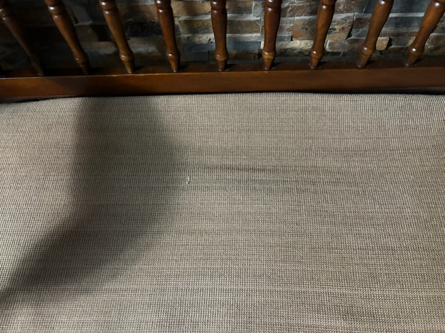 Wooden Bench with Padded Seat - photo 2