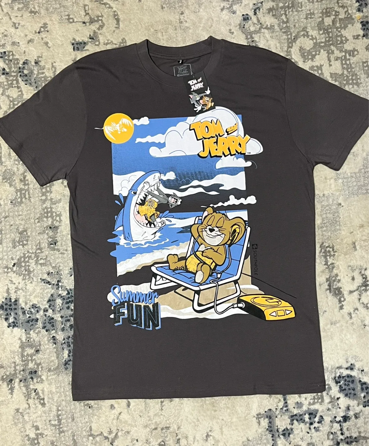 Southpole Tom & Jerry Graphic Tee Dark Gray Men’s L