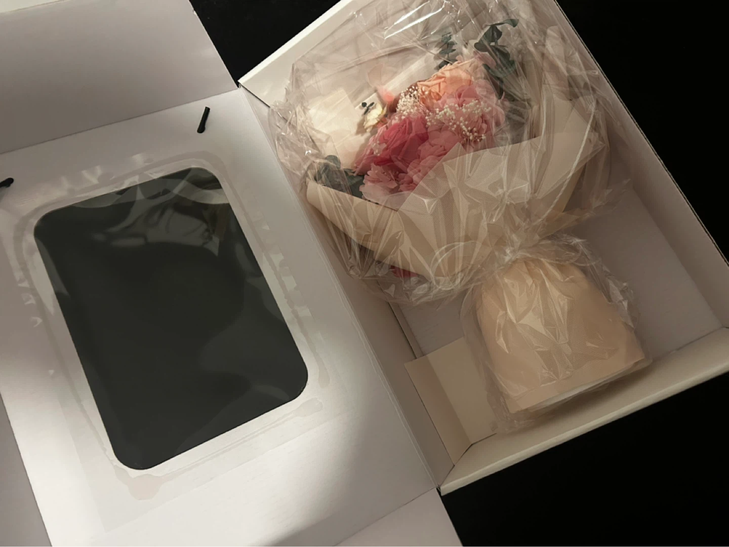 Preserved Rose Bouquet with Teddy Bear & Gift Box - photo 2